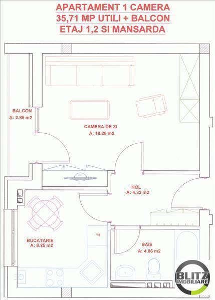 Garsonieră de vânzare Floreşti - 8542AV | BLITZ Cluj-Napoca | Poza1