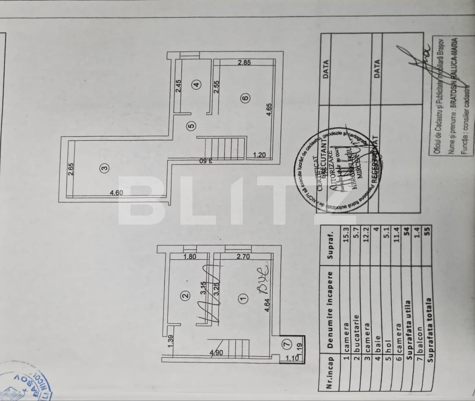 Apartament de 3 camere, 54mp, Zona Garii 