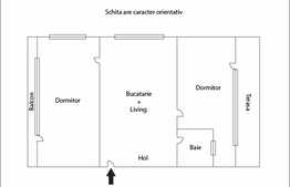 Vanzare 3 camere, 57 mp utili, terasa de 27 mp, zona Stejarului!