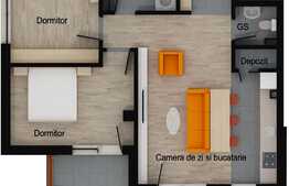 Apartament 3 camere, 64 mp, etaj intermediar, zona Muzeul Apei