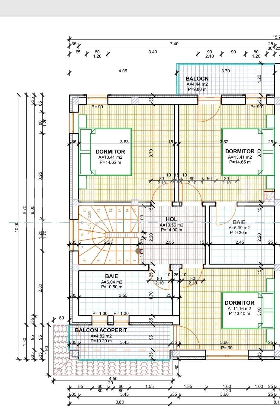 Duplex mobilat si utilat, 112 mp, 250 mp teren, zona Tauti