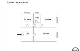 Vanzare apartament 2 camere, 39,50 mp, zona strazii Plopilor