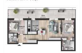 Apartament 3 camere, 69 mp, parcare, terasa, zona Piata 1 Mai