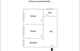 2 camere de vanzare, 45 mp utili, zona strazii Florilor!