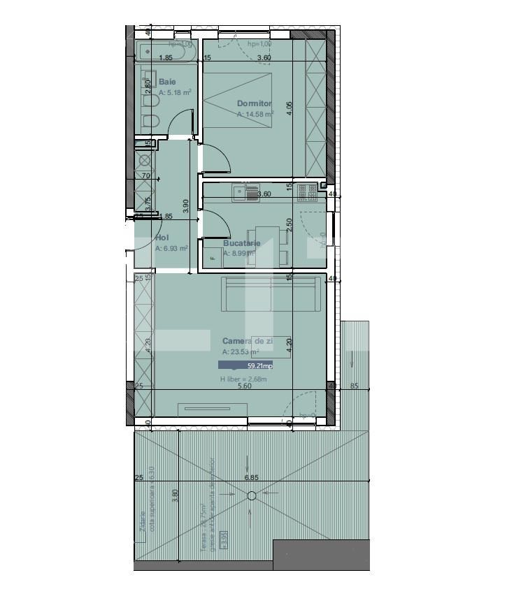 Apartament de vânzare 2 camere Bună Ziua - 86551AV | BLITZ Cluj-Napoca | Poza1