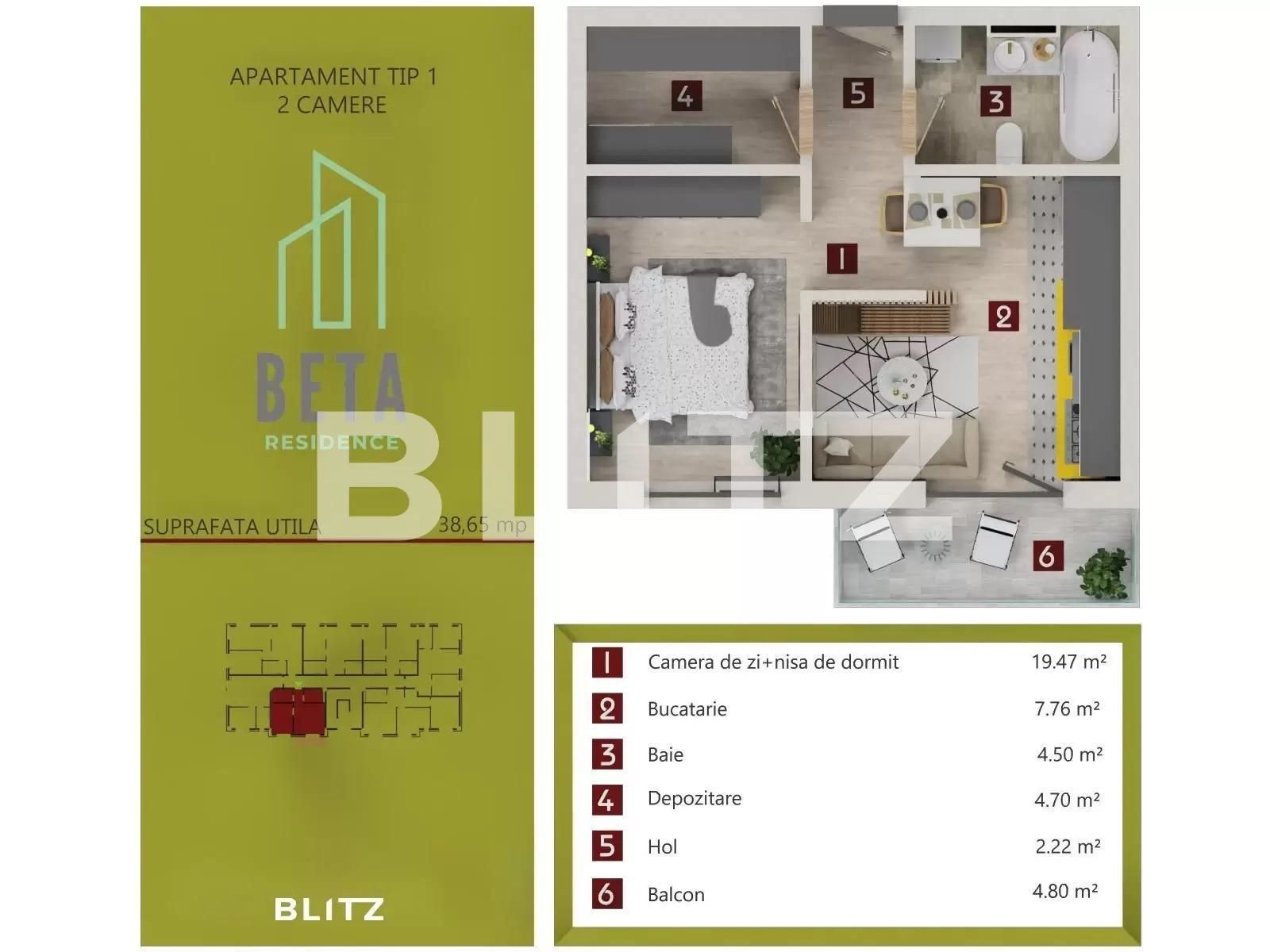 Apartament de vânzare 2 camere Iris - 86723AV | BLITZ Cluj-Napoca | Poza4