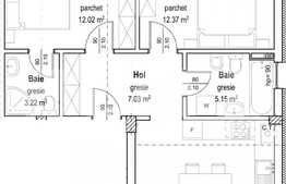 Apartament 3 camere 65 mp, gradina 90 mp, zona Teilor