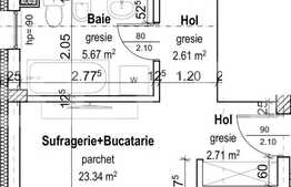 Apartament 3 camere 65 mp, gradina 90 mp, zona Teilor