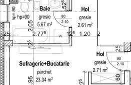 Apartament 2 camere, 47 mp, AC, zona Teilor 
