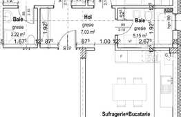 Apartament 3 camere 65 mp zona Teilor