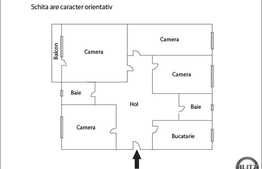 4 camere de vanzare, decomandat, 70 mp utili, zona Hotel Royal, etaj intermediar