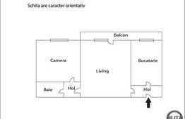 Apartament 2 camere de vanzare, 49 mp utili, zona Hotel Royal