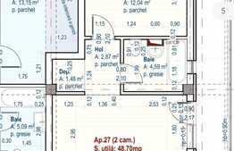 Exclusiv! Apartament cu 2 camere, cu CF, zona Regal, Baciu!