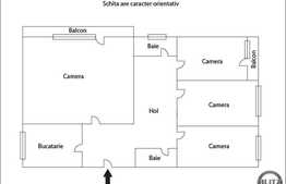 Vanzare apartament 4 camere, 79 mp, decomandat, zona Interservisan