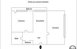 Vanzare apartament 2 camere, 57,5 mp, zona Billa