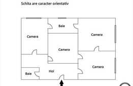Apartament 3 camere, 85 mp utili, semidecomandat, cu gradina, loc parcare!
