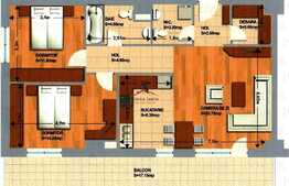 Apartament 3 camere, 74 mp, parcare, zona Vlahuta