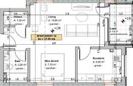 Apartament 2 camere 38 mp zona Parcul Poligon