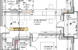 Apartament 2 camere 56 mp zona Parcul Poligon
