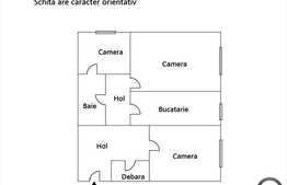 Apartament 3 camere de vanzare, decomandat, 54 mp utili, zona Mehedinti