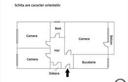 Vanzare apartament 3 camere, decomandat, 63 mp utili, zona P-ta Flora, cu boxa