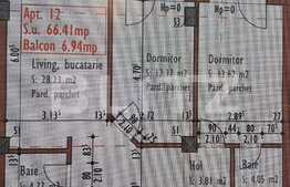 Apartament 3 camere, semidecomandat, 66 mp, etaj intermediar, Marasti