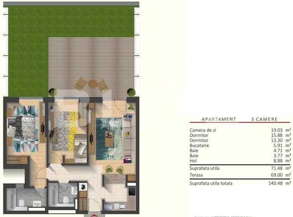 Apartament de vânzare 3 camere Manastur - 88203AV | BLITZ Cluj-Napoca | Poza1