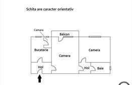 Apartament de vanzare, 2 camere semidecomandate, 49 mp, zona Iulius Mall