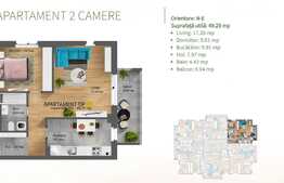  Apartament de 2 camere, etaj intermediar, imobil nou, parcare, zona Calea Turzii!