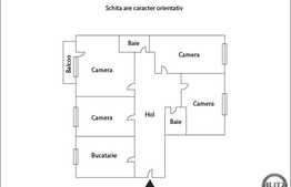 De vanzare apartament 4 camere, 80,89 mp, decomandat, zona Billa