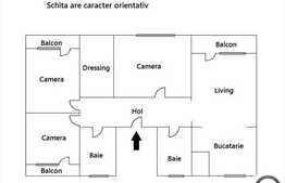 Vanzare 4 camere decomandate, 105 mp, semifinisat, 3 balcoane, zona linistita!