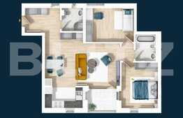 Apartament 3 camere, bloc nou, etaj intermediar, Central