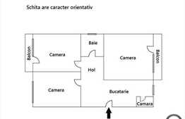 3 camere decomandate, 63 mp utili, 2 balcoane, boxa la subsol, zona Bucium!