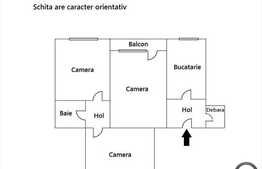 Vanzare 3 camere, 51 mp utili, semidecomandat, balcon, zona strazii Fantanele!