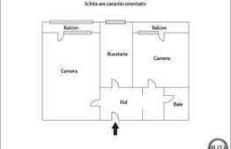 Vanzare apartament 2 camere, 45 mp, decomandat, zona Nora