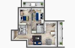 Apartament 3 camere, 73 mp, terasă, panoramă, cartier Zorilor