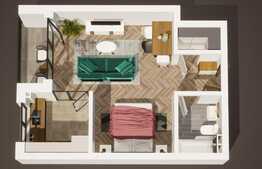 Apartament cu 1 camere, bucatarie separata, zona Abatorului