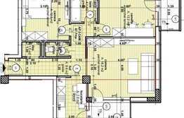 3 camere de vanzare, imobil nou din 2013, 68 mp utili etaj intermediar