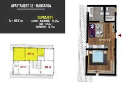 Apartament 2 camere, 40,51mp, incalzire in pardoseala, zona Terra!