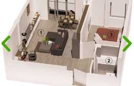 Apartament de 2 camere, 57.26 mp, incalzire in pardoseala, zona 