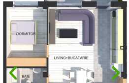 Apartament 2 camere, 50.32 mp, parcare, incalzire in pardoseala, Vivo