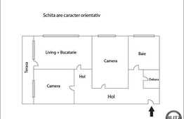 Vanzare 3 camere, 72 mp utili, zona Al.V. Voievod, terasa cu panorama, parcare
