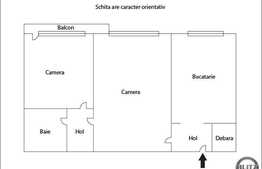 Apartament 2 camere, 44 mp, etaj intermediar, zona Aleea Bizusa