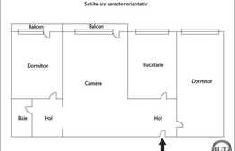Apartament 3 camere, 62 mp, zona strazii Unirii