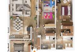 Apartament spatios de 4 camere, 106mp plus terasa, zona Coresi 