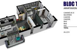 OPORTUNITATE !!! Apartament 3 camere, 80 mp, etaj intermediar, Teilor