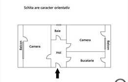 De vanzare apartament decomandat, 2 camere, 52 mp, zona strazii Porii!