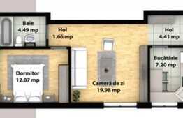 Apartament 2 camere, CF, semifinisat, zona Subcetate