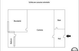 Vanzare garsoniera, 28 mp, zona strazii Parang