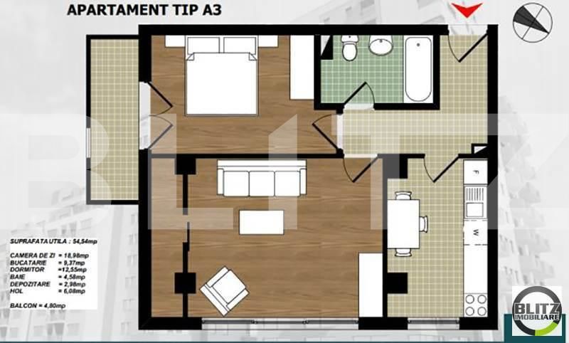 Apartament de vânzare 2 camere Semicentral - 8991AV | BLITZ Cluj-Napoca | Poza1